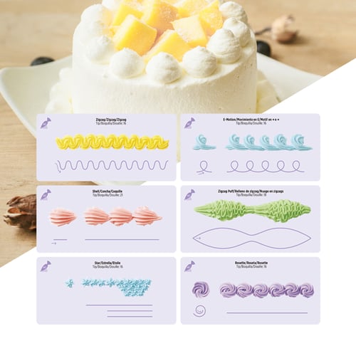 13Pcs/Set Piping Drawing Paper DIY Cake Baking Decorating Practice Cardboard 