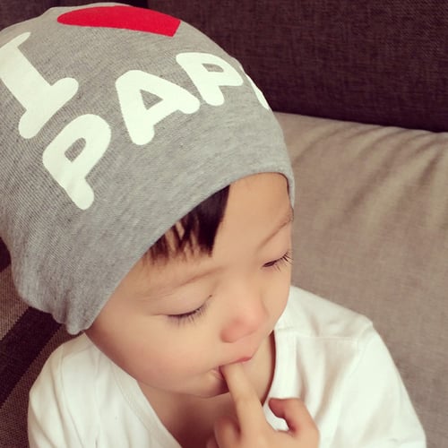 I Love MAMA/PAPA Kids Baby Infant Boy Girl Cute Soft Warm Hat Cap Cotton Beanie 