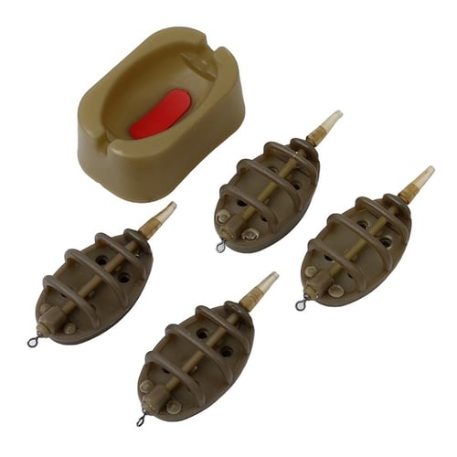Details about   JW_ Inline Method Carp Fishing Feeder Mould Tackle Accessories with Lead Weigh 