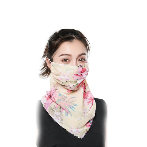 Women Girl Chiffon Face Scarf Mouth Cover Outdoor UV Protection Anti Shawl Veil
