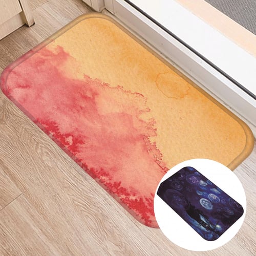 Useful Fadeless Washable Carpet Bright, Bright Orange Bath Rug