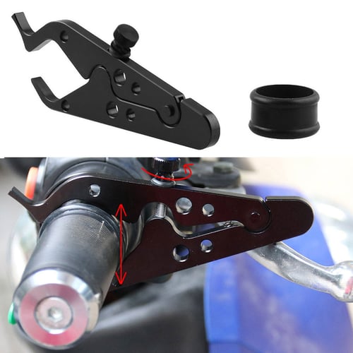Black Throttle Assist Wrist Hand Grip Lock Cramp with 1 Ring DEDC Universal Motorcycle Cruise Control 