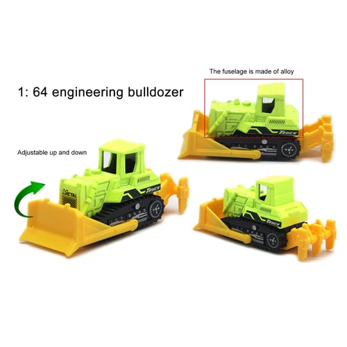 1:64 Alloy Car Bulldozers Construction Vehicles Metal Toy For Children Kids Boys 