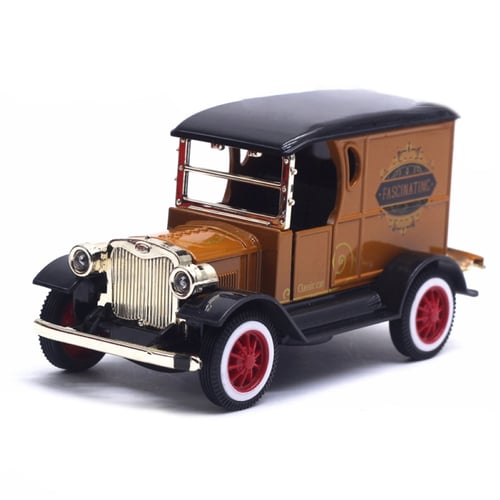 Vintage Child Kid High Simulation Sound Light Pull Back Car Toy Alloy Vehicle 