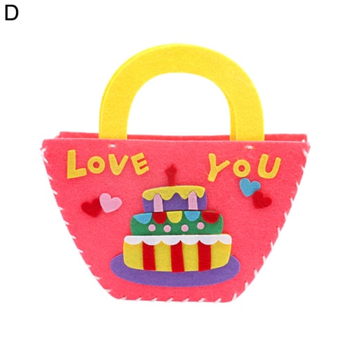 1 Set Adorable Hand Doll Creative Handmade Bag Non-woven Puppet Crafts for Kids 