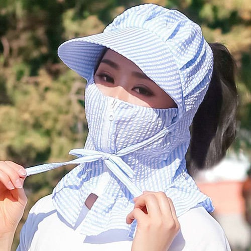 Women Plaid Dustproof Sun Protection Full Face Neck Cover Summer Riding Hat Cap Buy Women Plaid Dustproof Sun Protection Full Face Neck Cover Summer Riding Hat Cap Prices Reviews Zoodmall