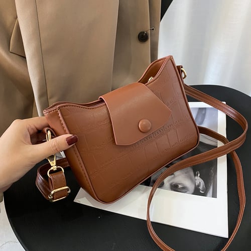 Women's High Quality Faux Leather Flip Handbag Crossbody Messenger Shoulder Bag 