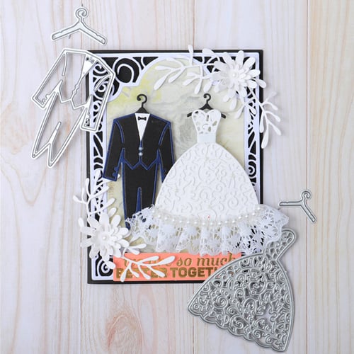 Bride And Groom Wedding Dress DIY Craft Metal Paper Cutting Dies Cut Die Mold