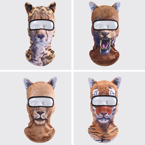 3D Stand Ears Animal Balaclava Anti UV Outdoor Sports Party Face Mask Windproof 