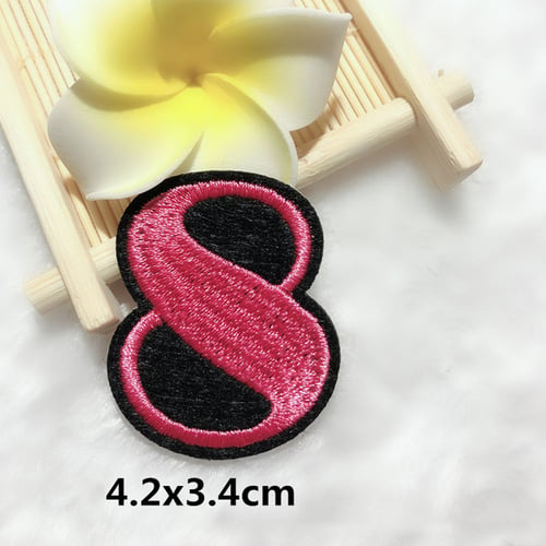 IRON-ON NUMBERS EMBROIDERY PATCH SEWING APPLIQUE BADGE CLOTHES JEANS DECOR NICE 