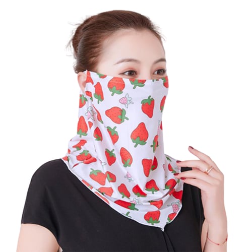 Chiffon Floral Anti-UV Dustproof Scarf Outdoor Travel Sport Riding Face Cover 