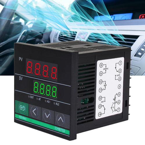 Thermostat Intelligent Digital Display Temperature Controller Relay/SSR Output AC180-240V 0-400℃ ZGQA-GQA CHB702 Temperature Controller 