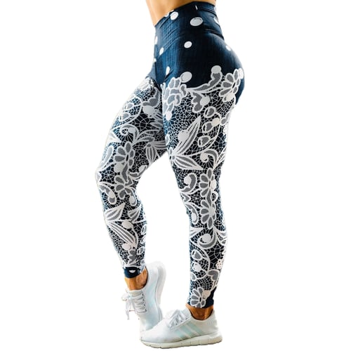 High Waist Digital Print Leggings Yoga Pants Stretch Pilates Trousers for Women 