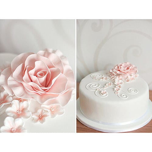 6x Fondant Cake Sugar Craft Decor Cookie Rose Flower Mold Gum Paste Cutter
