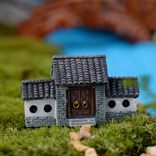 Dollhouse Miniatures DIY House Villa Woodland Fairy Planter Garden Home Decor ~~ 