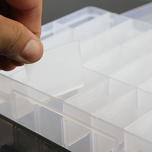 15 Compartments Plastic Box Jewelry Bead Storage Container Craft Organizer