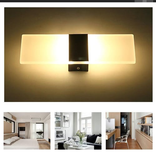 Modern LED Wall Light Up Down Lamp Sconce Fixture Cube Indoor Outdoor Home Garde 