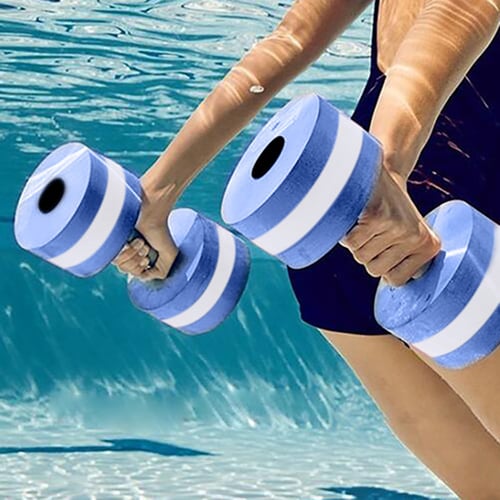 1pair Swimming Pool Home Water Yoga Aquatic Exercise Floating Dumbbell Trainer 