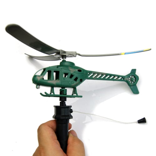 pittospwer Aviation Handle Pull Helicopter Flugzeug Spielen im Freien Spielzeug für Kinder Kinder