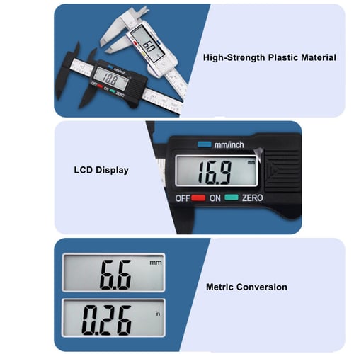7# Accurately Digital Display Sliding 0-150mm Measurement Pocket Vernier Caliper Ruler Tool 
