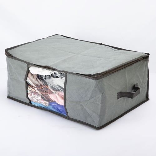 Portable Non-Woven Fabric Quilt Blanket Home Clothes Storage Bag Box Organizer 