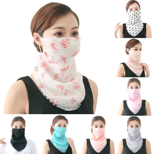 1/ 5pcs Outdoor Summer Sun Anti-UV Scarf Face Neck Cover Protection Shawl Veil 