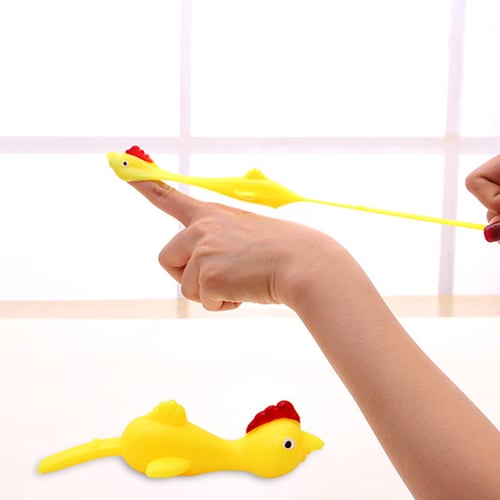 5pcs flying rubber turkey stretch turkey finger slingshot fun toy for kids 
