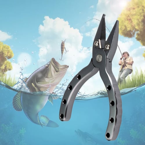 3Pcs Fishing Pliers Cutter Fish Lip Grip Gripper With Hook Remover Tool Set Kit 
