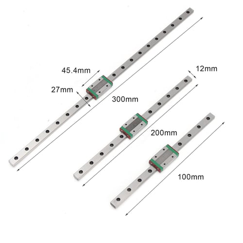 12MM Miniature Linear Slide Rail Guide MGN12H Sliding Block DIY CNC 3D Printer 