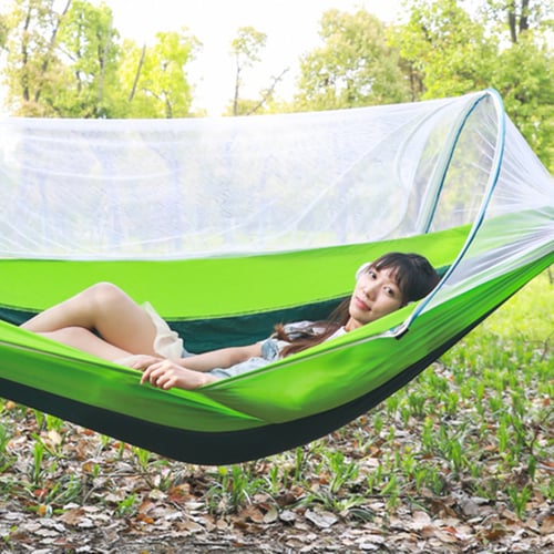 Outdoor Double Mosquito Net Hammock Tent Nylon Camping Hanging Bed Swing Chair 