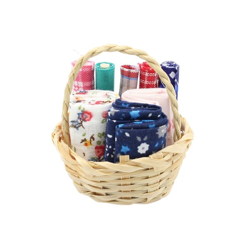 1:12 Dollhouse furniture miniatures basket fabrics mini model decoration s! 