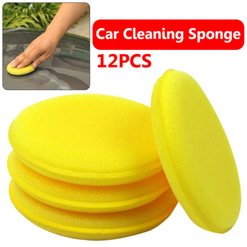 12PCS New Car Waxing Polish Foam Sponge Wax Applicator Cleaning Detailing Pads 