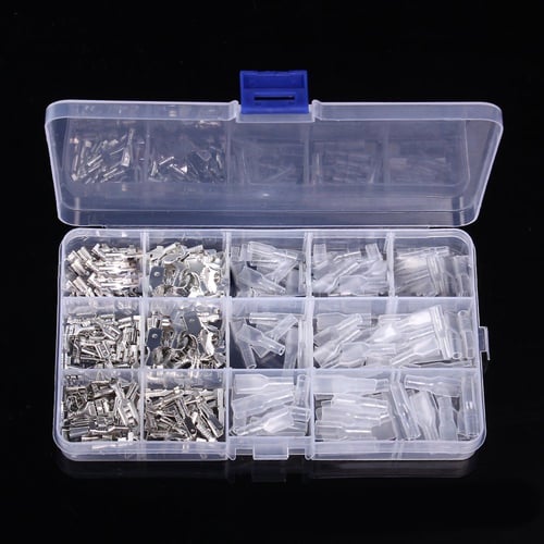 270pcs Car Crimp Male&Female Spade Terminal Wire Connector Sleeves 2.8/4.8/6.3mm 