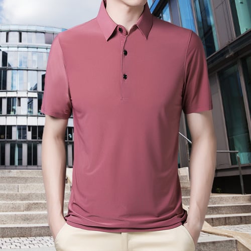 Freely Mens Silm Fit Summer Causal Polo Shirt Short-Sleeve T-Shirt Top