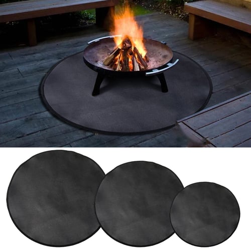 24 32 36inch Fire Pit Mat Round Heat, Fire Pit Floor Protection Mat