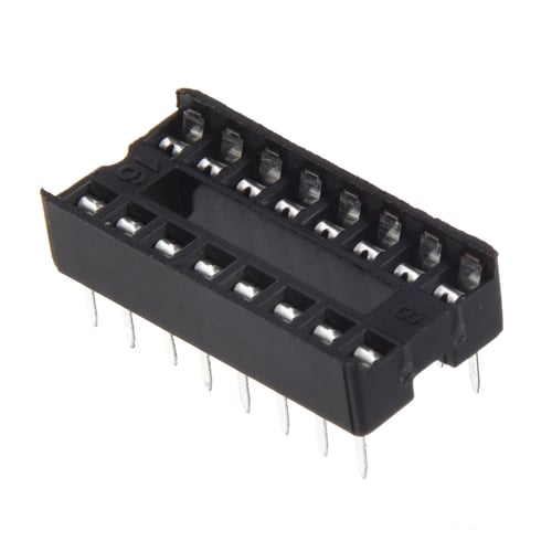 5PCS DIP IC Sockets Adaptor Solder Type Socket 16pin Pitch 2.54mm 