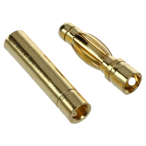 New 20 Pairs Gold Tone Metal RC Banana Bullet Plug Connector Male Female 4m I3B6 