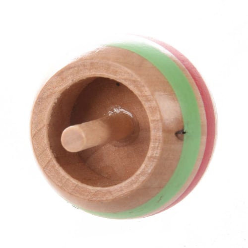 3pcs Wooden Colorful Spinning Top Kids Toy 3 Sizes for Children DT 