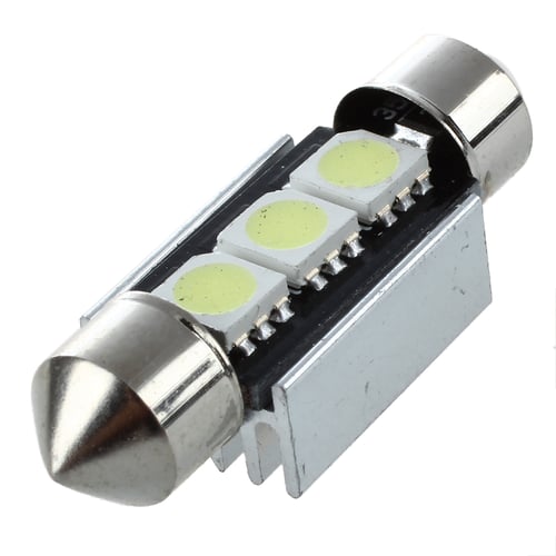 2X 36mm 3 LED 5050 SMD C5W 6418 CANBUS Error Free Dome Light Lamps Bulbs 12V 