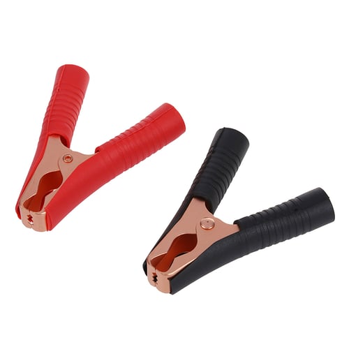 Alligator Battery Test Lead Clips Copper Plated Red or Black Large Crocodile 