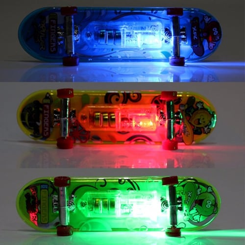 LED Finger Board Mini Colorful Skateboard Tech Deck Boy Kids Children Toy Gifts 