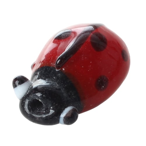 20 Red Lampwork Glass Ladybug Ladybird Loose Beads 12mm HOT DT 