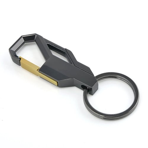 Men's Fashion Creative Metal Leather Car Keyring Keychain Key Chain Ring Keyfob 