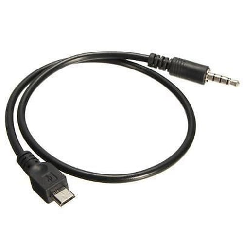 2x 3.5mm stereo male to micro USB male car AUX out cable for Android samsung .by 