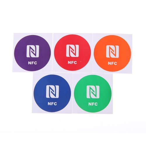 WOVELOT 5pcs 888 Bytes NFC Tags Autocollants intelligentes pour Samsung Galaxy S4 S5 Note 3 Note 4 Sony Xperia Nexus 5 NXP NTAG216 Toutes Les Smartphones NFC 