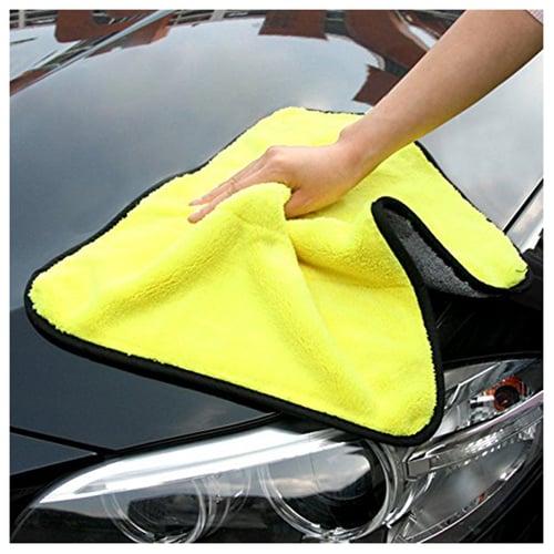 2 Sided Microfiber Cleaning Cloth Car Polishing Washing Detailing Towel 45x38cm 