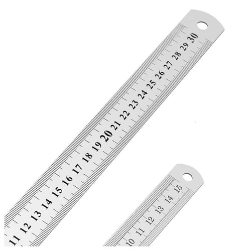 12 Inch Metal Rulers Steel Metric & Imperial 12 x 30cm 