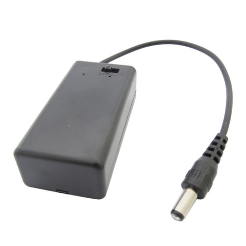 DC 2.1mm Plug 9V PP3 Battery Box With Wire Lead and ON/OFF Switch 