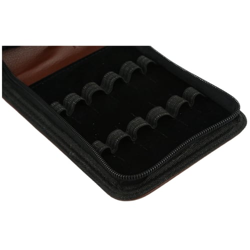 Fountain Pen Roller Black Leather Binder Case Holder Stationery Fit For 12 Pens
