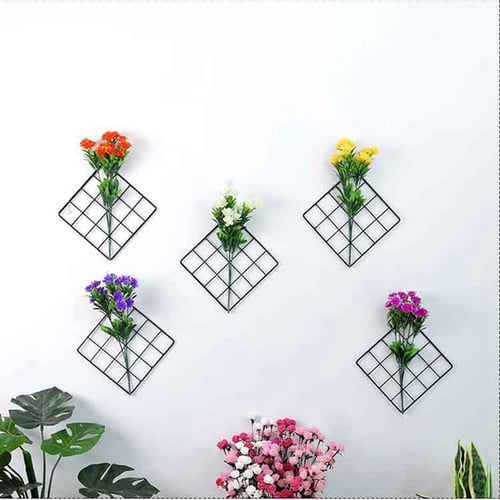 Nordic Style Metal Mesh Grid Wall Photos Grids Pictures Postcards Frame Iron DIY